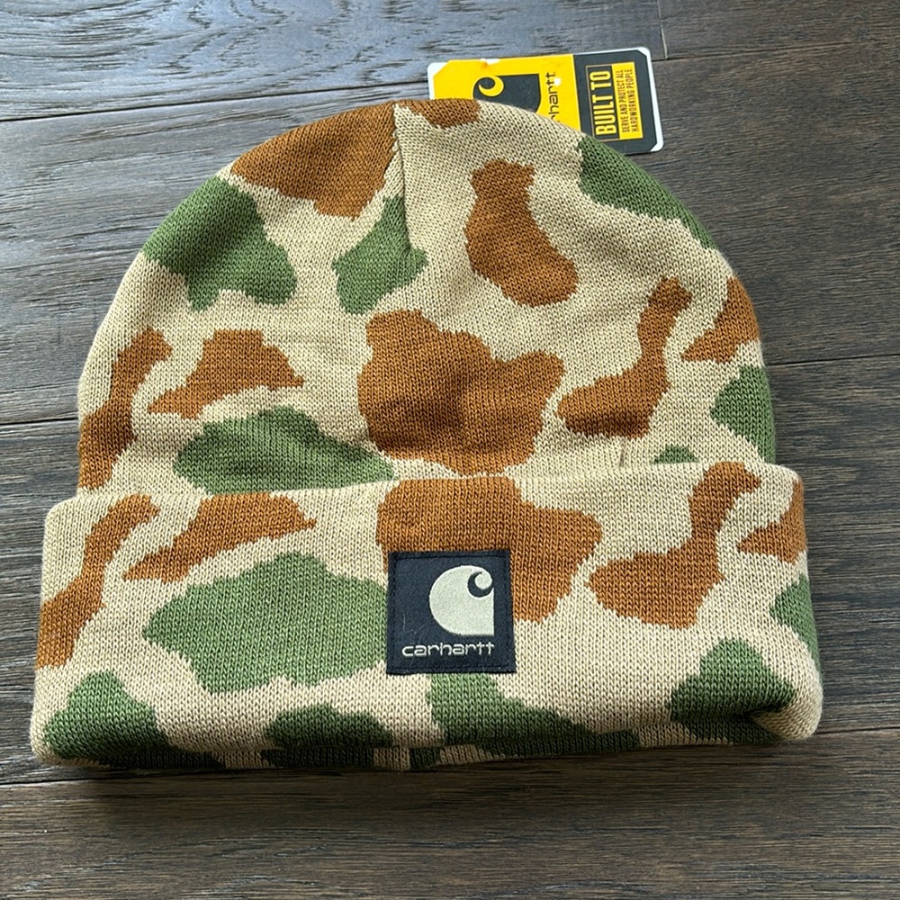 Carhartt Camouflage Knit Beanie - Tan/Green/Brown